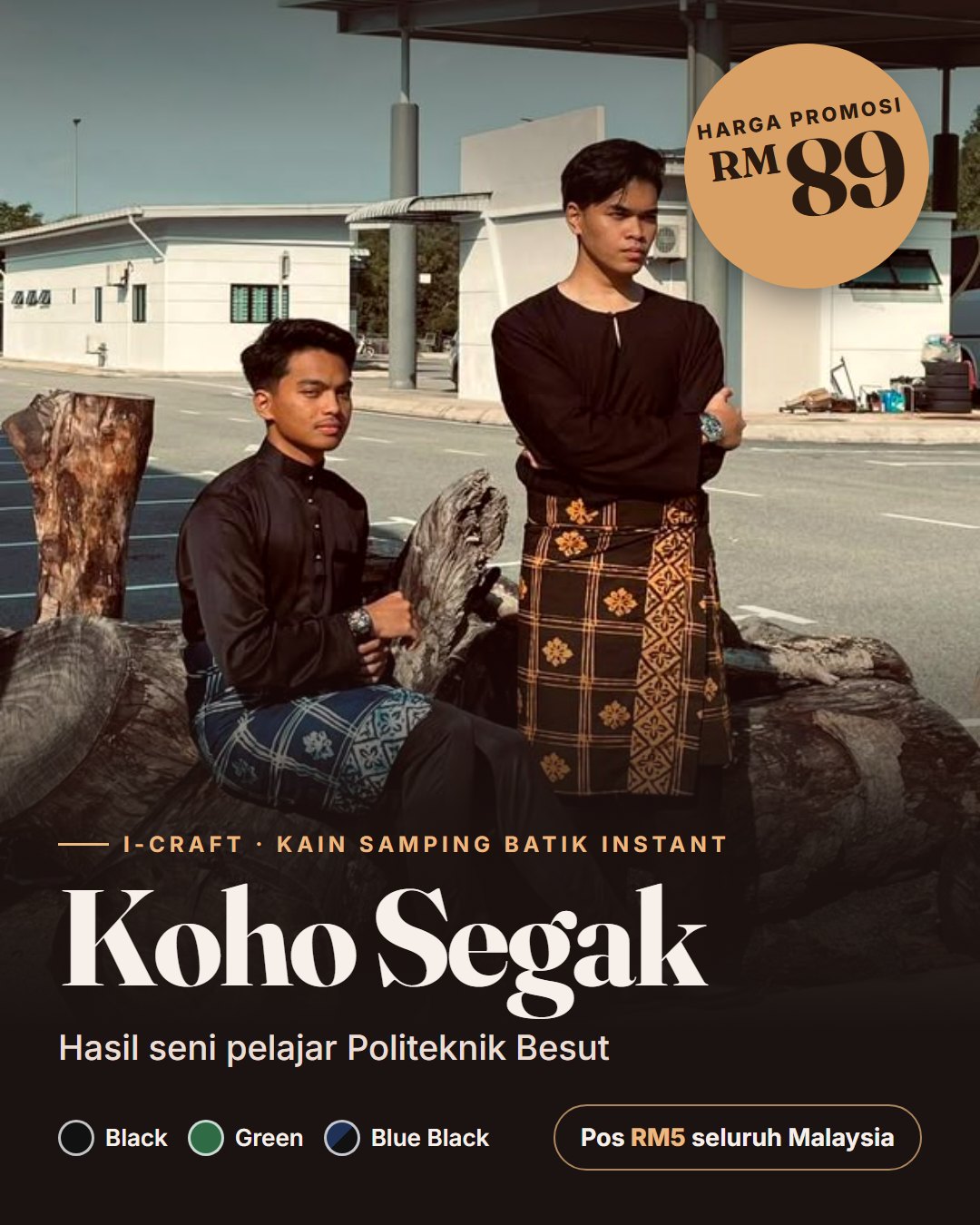 Koho Segak - Kain Samping Batik Instant